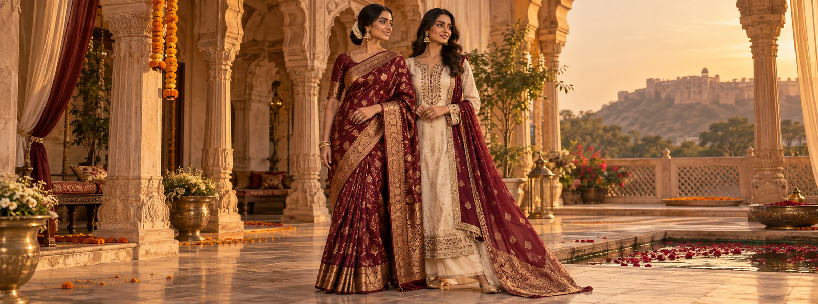 Aura Fashion Banarasi saree and suit collection